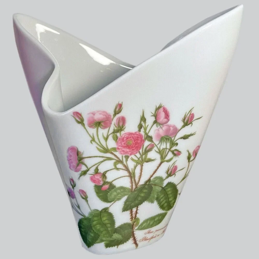Rosenthal Group Germany Vase 1950s Hans Stangl Asymmetric 5652 Classic Rose
